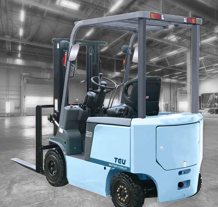 Montacargas Eléctrico Litio TEU 2.5 y 4 TON